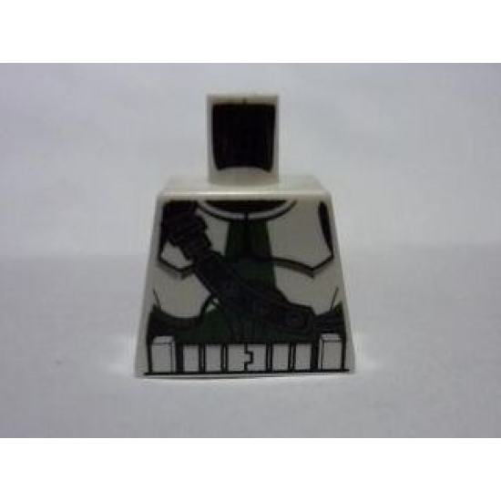 Torso SW Armor Clone Trooper with Shoulder Belt and Dark Green Markings Pattern