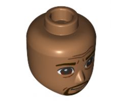 Mini Doll, Head Friends Male with Reddish Brown Eyes, Dark Brown Eyebrows and Goatee Pattern