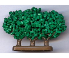 Plant, Tree Granulated Bush with 3 Trunks