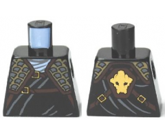 Torso Ninjago Wrap with Shoulder Armor and Belts, Gold Lion on Back Pattern