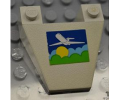 Wedge 4 x 4 Taper with Airplane above Sun & Clouds Pattern (Sticker) - Set 1774