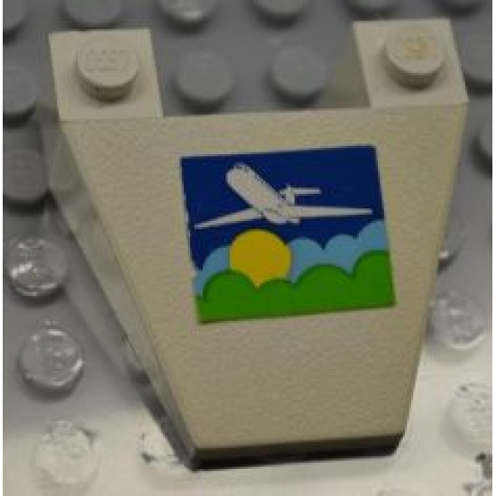 Wedge 4 x 4 Taper with Airplane above Sun & Clouds Pattern (Sticker) - Set 1774