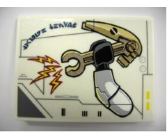 Slope 10 6 x 8 with Battle Droid Head Pattern Model Left Side (Sticker) - Set 10195