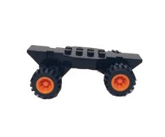 Vehicle, Base Fast Food Racer 4 x 10 Lifted with Orange Wheels and Black Tires