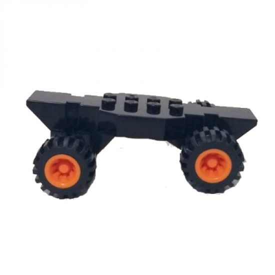 Vehicle, Base Fast Food Racer 4 x 10 Lifted with Orange Wheels and Black Tires