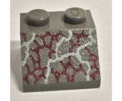 Slope 45 2 x 2 with Dinosaur Scales Pattern