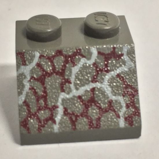 Slope 45 2 x 2 with Dinosaur Scales Pattern