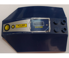Windscreen 8 x 6 x 2 Curved with 'DO NOT COVER', 'POWER' and Two Yellow Circles Pattern Model Left Side (Sticker) - Set 8636