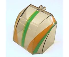 Windscreen 4 x 6 x 4 Canopy with Hinge with Green/Orange Stripes Pattern