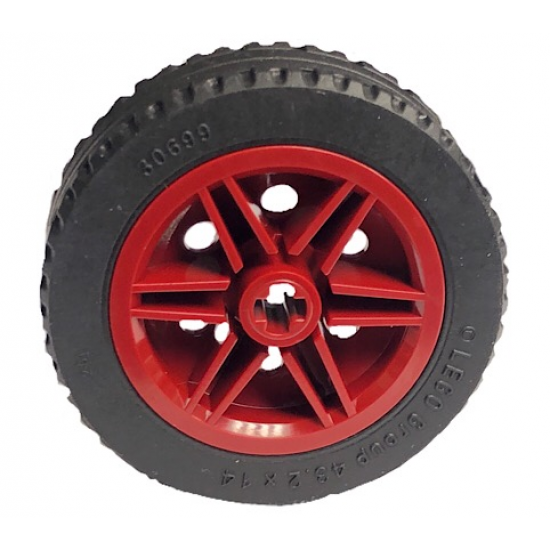 Wheel & Tire Assembly 30mm D. x 14mm with Black Tire 43.2 x 14 Solid (56904 / 30699)