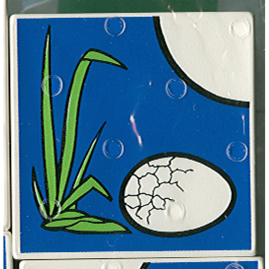 Duplo, Tile 2 x 2 x 1 with Duck Mosaic Picture 16 Pattern (Set 1078)
