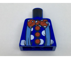 Torso Blue Suspenders and Red Polka Dot Bow Tie and Buttons Pattern (Clown)