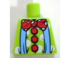 Torso Blue Suspenders and Red Polka Dot Bow Tie and Buttons Pattern (Clown)