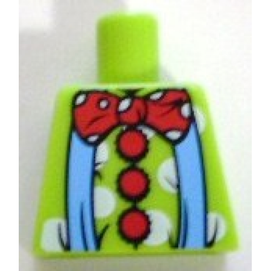 Torso Blue Suspenders and Red Polka Dot Bow Tie and Buttons Pattern (Clown)