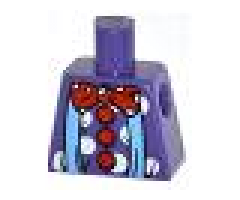 Torso Blue Suspenders and Red Polka Dot Bow Tie and Buttons Pattern (Clown)