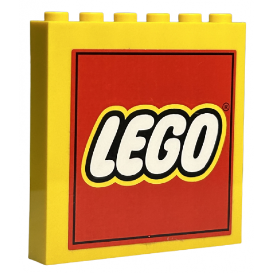 Panel 1 x 6 x 5 with Lego Logo Pattern (Sticker) - Set 3221
