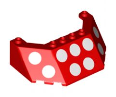 Windscreen 5 x 8 x 2 with Nine White Polka Dots Pattern