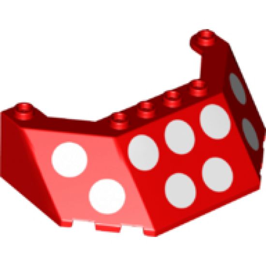 Windscreen 5 x 8 x 2 with Nine White Polka Dots Pattern