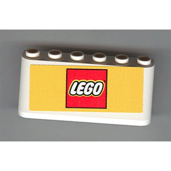 Windscreen 2 x 6 x 2 with LEGO Logo on Red and Yellow Background Pattern (Sticker)