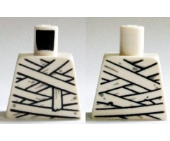 Torso Mummy Wrapping Bandages with Light Bluish Gray Splotches Pattern