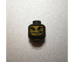 Minifigure, Head Balaclava with Face Hole, Right Eyebrow Arched, Mouth Open to Side Pattern - Blocked Open Stud