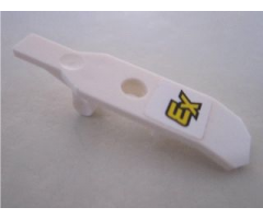 Minifigure, Utensil Ski with Hinge with 'EX' on White Background Pattern (Sticker) - Set 8495