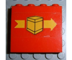 Panel 1 x 4 x 3 with Box and Arrow Right Pattern (Sticker) - Set 6624