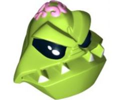 Minifigure, Head, Modified Alien with 4 Fangs and Brain Tissue Pattern