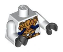 Torso Exo-Force Gold Panels with Black Edges with Violet Hoses Pattern / White Arms / Black Hands