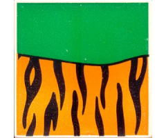 Duplo, Tile 2 x 2 x 1 with Tiger Mosaic Picture 14 Pattern (Set 1079)