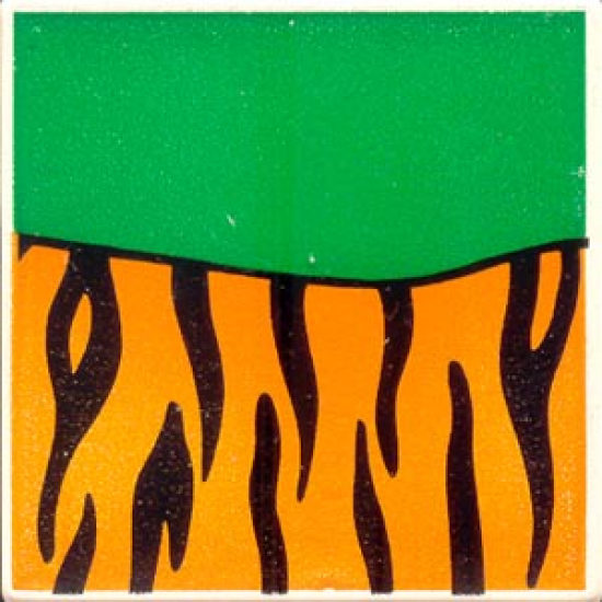 Duplo, Tile 2 x 2 x 1 with Tiger Mosaic Picture 14 Pattern (Set 1079)