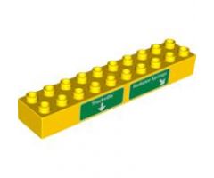 Duplo, Brick 2 x 10 with 'Truckville' and 'Radiator Springs' Pattern
