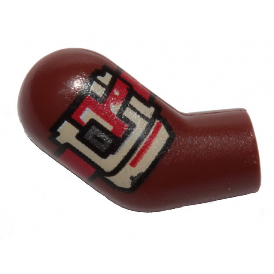 Arm, Right with Red and White Armor Plate Pattern