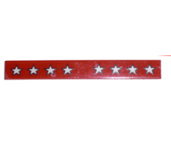 Tile 1 x 8 with 8 White Stars Pattern (Stickers) - Set 5561