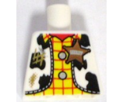 Torso Western Outfit Male with Sheriff Star and Dirt Stains Pattern (Woody)
