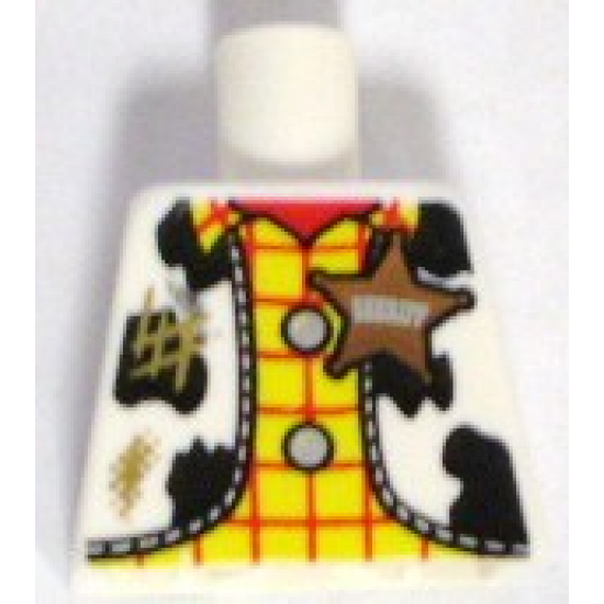Torso Western Outfit Male with Sheriff Star and Dirt Stains Pattern (Woody)