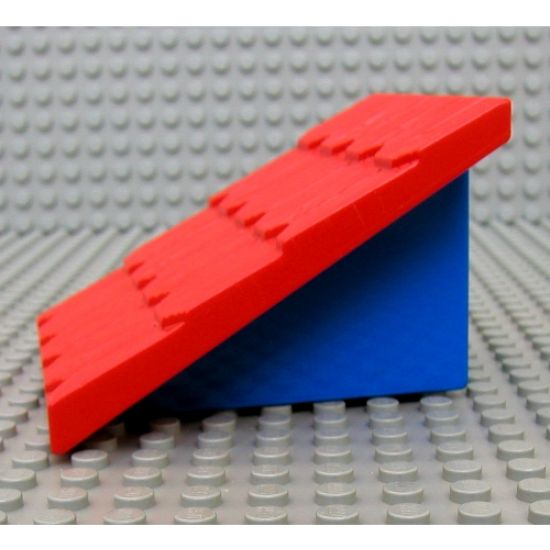 Duplo, Building Roof Sloped 30 4 x 4 Shingled with Blue Base