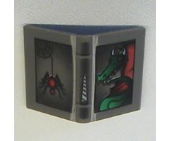Minifigure, Utensil Book 2 x 3 with Dragon and Spider Pattern
