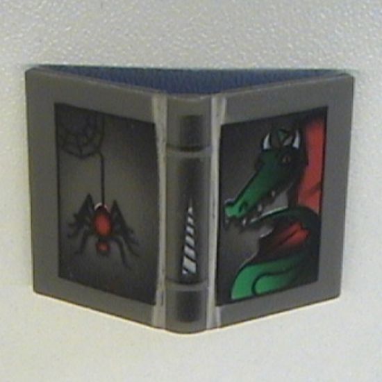 Minifigure, Utensil Book 2 x 3 with Dragon and Spider Pattern