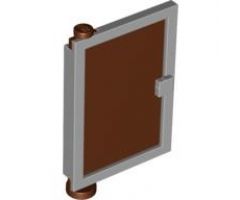 Door 1 x 4 x 5 Left with Reddish Brown Glass