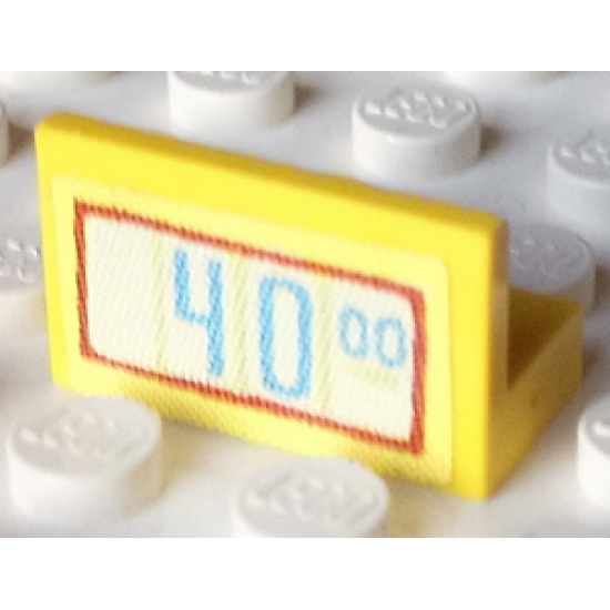 Panel 1 x 2 x 1 with '40.00' Digital Display Pattern (Sticker) - Set 3118