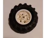 Wheel & Tire Assembly 30.4mm D. x 20mm with No Pin Holes and Reinforced Rim with Black Tire 56 x 26 Tractor (56145 / 70695)