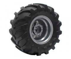 Wheel & Tire Assembly 30.4mm D. x 20mm with No Pin Holes and Reinforced Rim with Black Tire 56 x 26 Tractor (56145 / 70695)