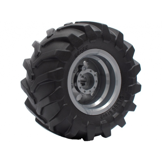 Wheel & Tire Assembly 30.4mm D. x 20mm with No Pin Holes and Reinforced Rim with Black Tire 56 x 26 Tractor (56145 / 70695)
