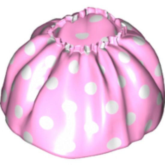 Duplo, Figure Wear & Utensil Cloth Skirt Satin with White Small Polka Dots Pattern