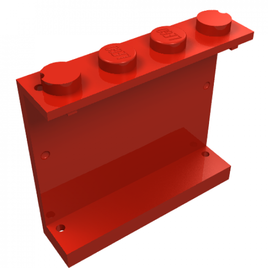 Panel 1 x 4 x 3 - Solid Studs with Diagonal 1/2 Black Pattern Left