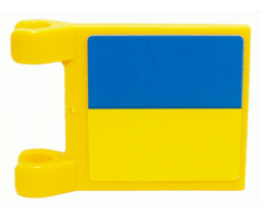 Flag 2 x 2 Square with SpongeBob Blue and Yellow Rectangle Pattern (Sticker) - Sets 3825 / 3833