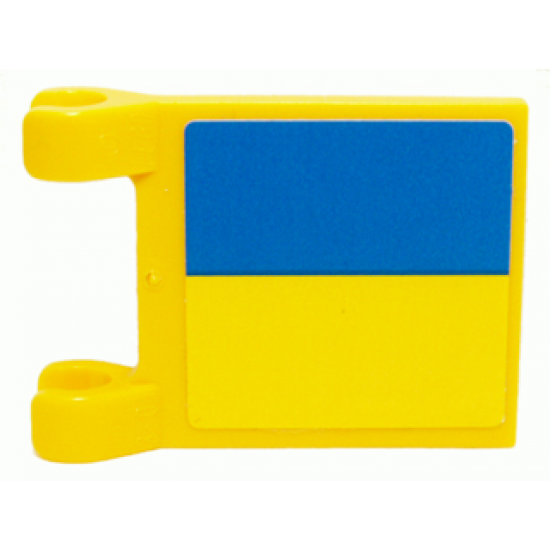 Flag 2 x 2 Square with SpongeBob Blue and Yellow Rectangle Pattern (Sticker) - Sets 3825 / 3833