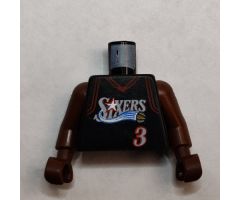 Torso NBA Philadelphia 76ers #3 (Black Jersey) Pattern / Brown NBA Arms