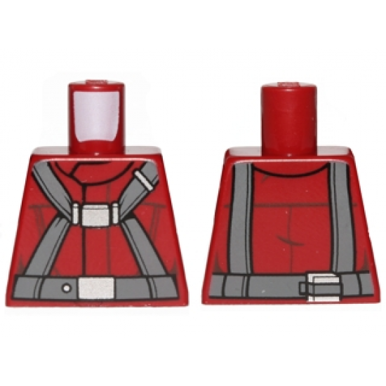 Torso SW T-16 Skyhopper Pilot Flight Suit with Dark Bluish Gray Harness Pattern